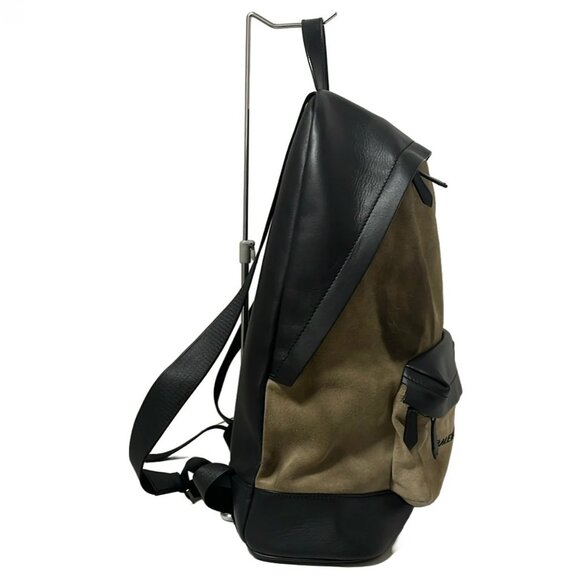 Auth BALENCIAGA Navy Backpack 392007 Gray Beige Black Suede Leather - Backpack - Picture 4 of 8